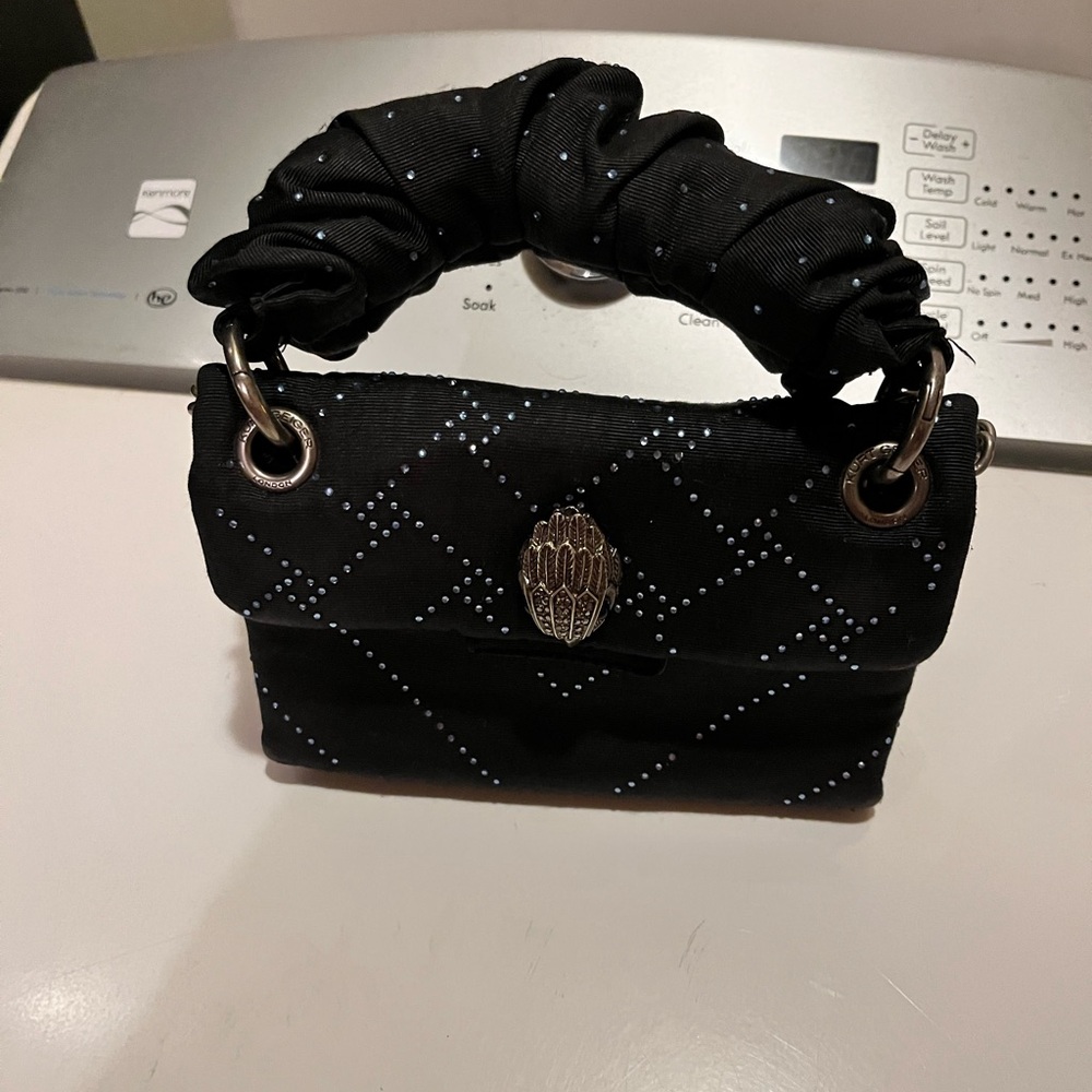 Elegant Black Quilted Handbag Kirk Geiger Bag Excellent Condition
